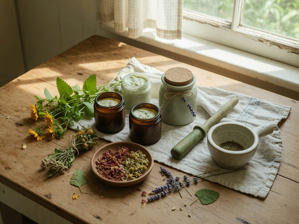 Small-batch natural ingredients and herbal preparations